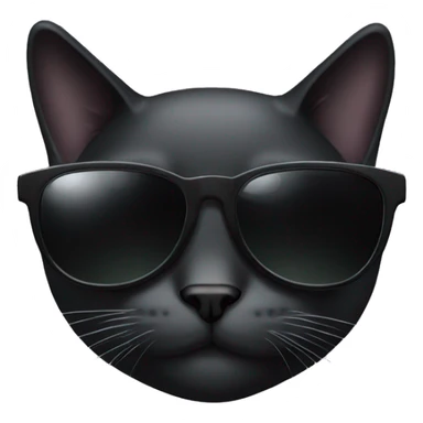 black-cat-with-black-sunglasses sticker