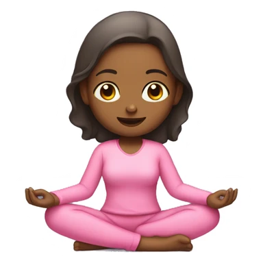 girl in pink clothes sitting in lotus position sticker