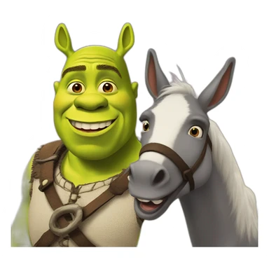 shrek and donkey sticker