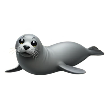 Seal on the beach sticker