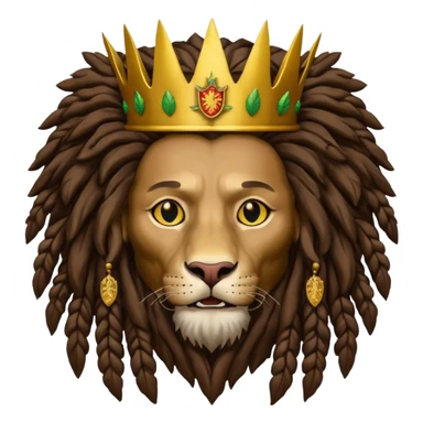 old melancholic  Bob Marley with gigantic dread locks in form heraldic crest with ethiopian lion sticker