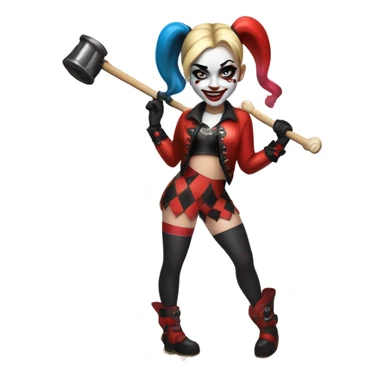 Harley Quinn pinup sticker