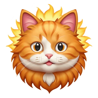 Emoji cat heat sticker