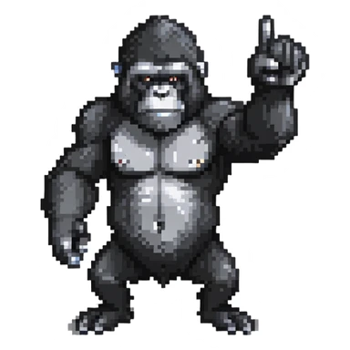 gorilla pointing sticker