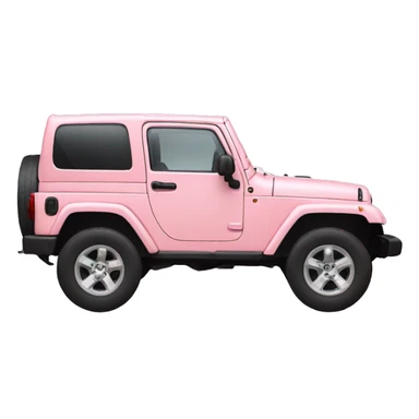 Light pink two door jeep  sticker