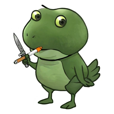 Poop chick knife bomb heels cigarette  sticker