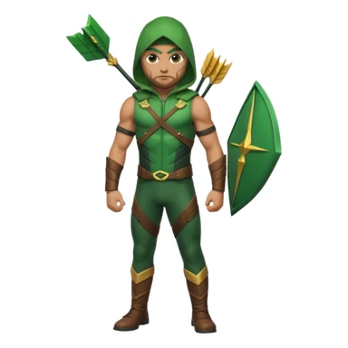 green arrow standing sticker