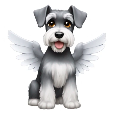 Schnauzer with wings sticker