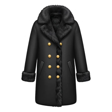 black fur coat sticker