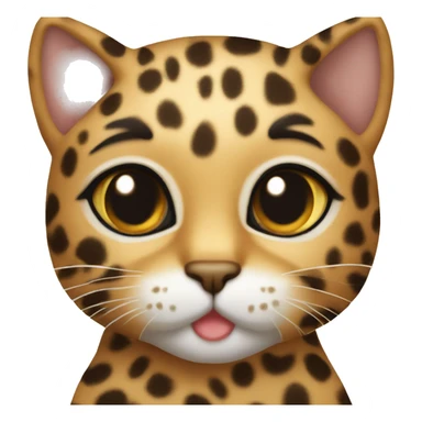 Cute Cat with Leopard print  sticker