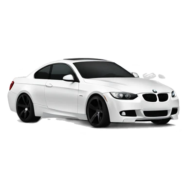 White bmw coupe 335i with 20s as wheels and tinted sticker