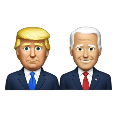 trump and biden sticker