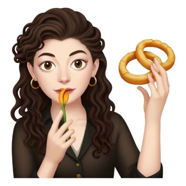 lorde the singer with onion ring  sticker