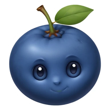 Single blueberry flat sticker