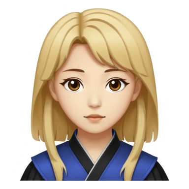 Rumi from K-pop demon hunters brown and blonde hair  sticker