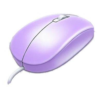 pastel purple computer mouse with white accents  sticker