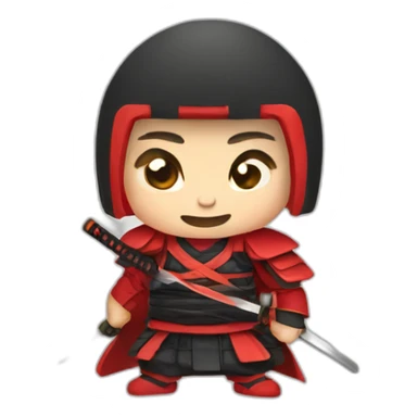Juvenile-Red-Chinese Samurai sticker