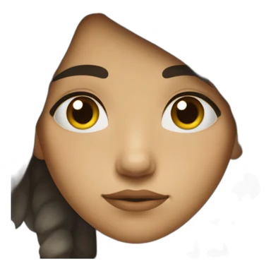 A sad, depressed girl, her hair is short and black, and she has a small mole on her right cheek, under her eye. sticker