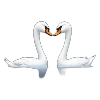 Swan and néo sticker