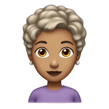 Light skin Women with short black hair  sticker