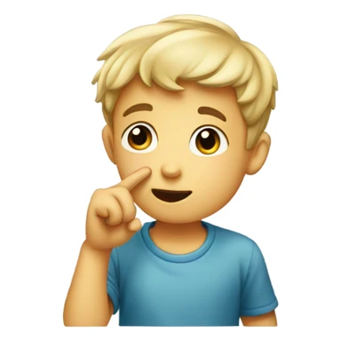 Boy needs to pick his nose sticker