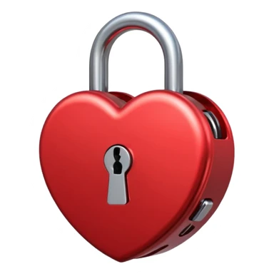 I heart emoji adjacent to a lock emoji sticker