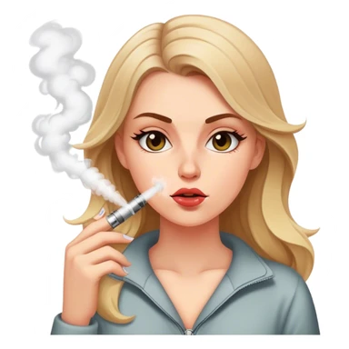 White girl vaping sticker