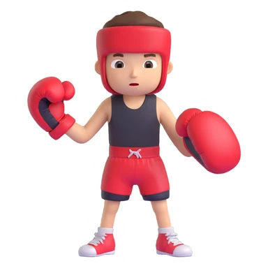 boy with boxing gloves sticker