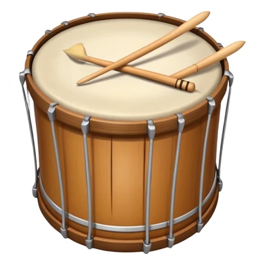 A traditional drum with drumsticks used to wake people for sahur during Ramadan sticker