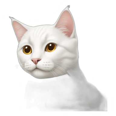 white cat scottish sticker