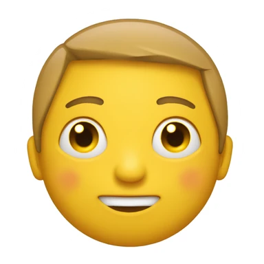 Round yellow emoji face in love sticker