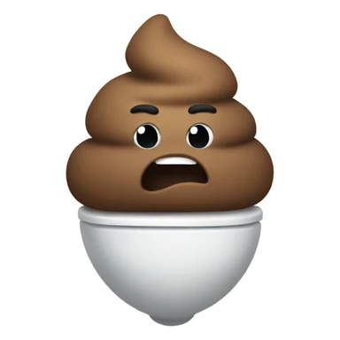Poop in toilet  sticker