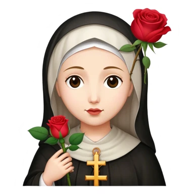 saint rita with a rose sticker
