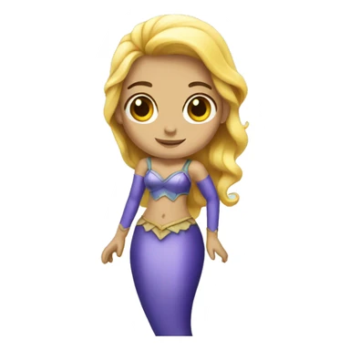 mermaid princess worker  sticker