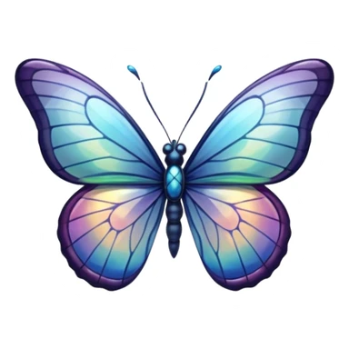 glass butterfly sticker