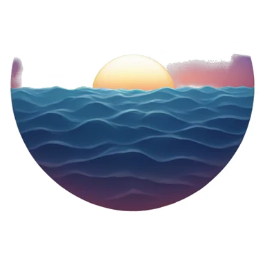 ocean with sunset  sticker