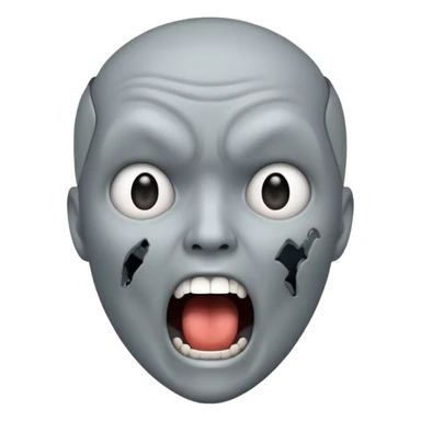 A papet scriming as AI sticker