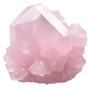 Rose quartz crystal cluster  sticker