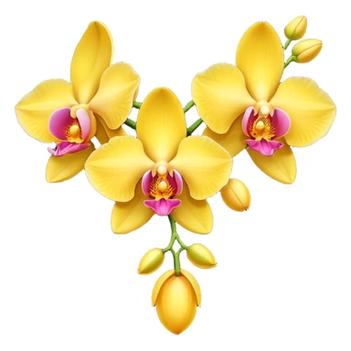 Yellow orchid flower of indian wedding garland sticker