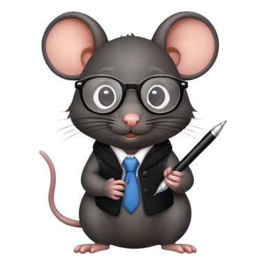 Article writer as a black rat sticker