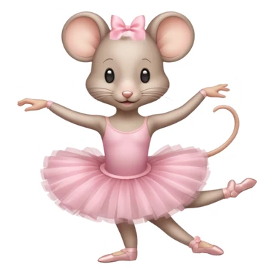 a ballet dancer mouse sticker
