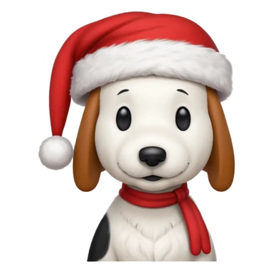 Snoopy wearing and Christmas hat  sticker
