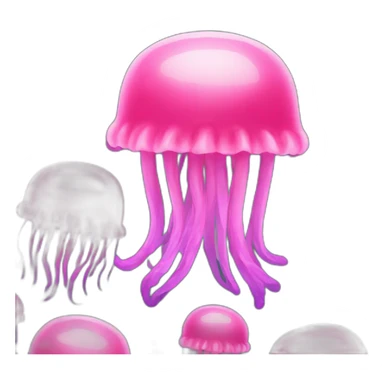 Pink jellyfish sticker