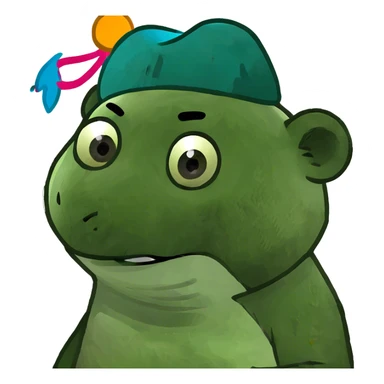 Panda with crazy hair  sticker