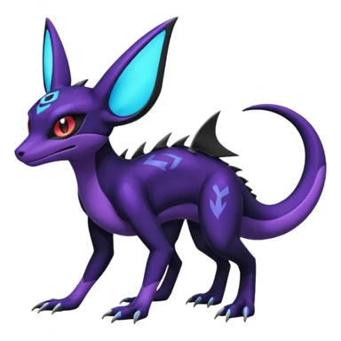 Shiny Salandit-Umbreon-Noivern-Noibat-Hybrid (Full body) sticker