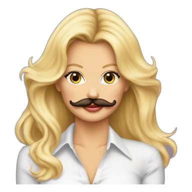 Pamela Anderson con bigotes de gato sticker