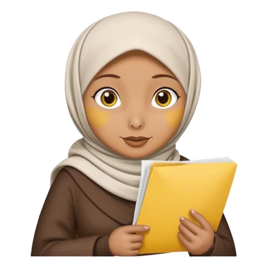 turkey bird wearing a hijab holding a yellow paper sticker