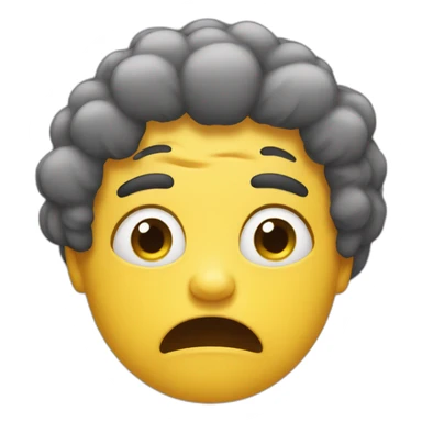 The crying emoji with afro hair sticker