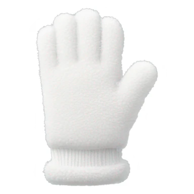 White winter gloves fluffy sticker