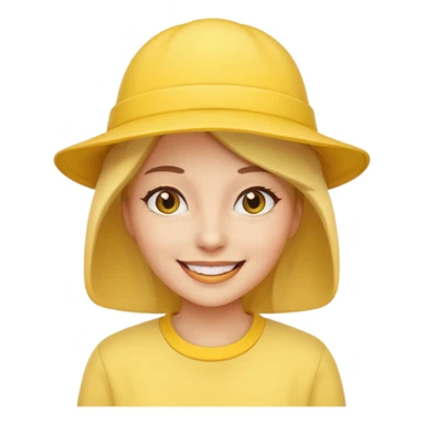woman in yellow hat sticker